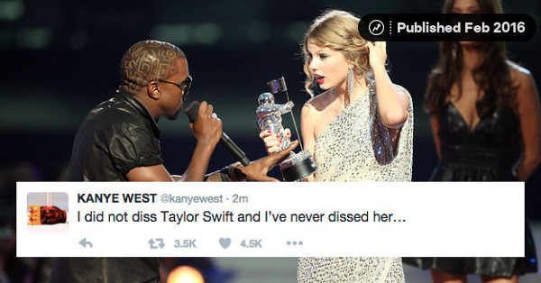 What kanye said to taylor swift