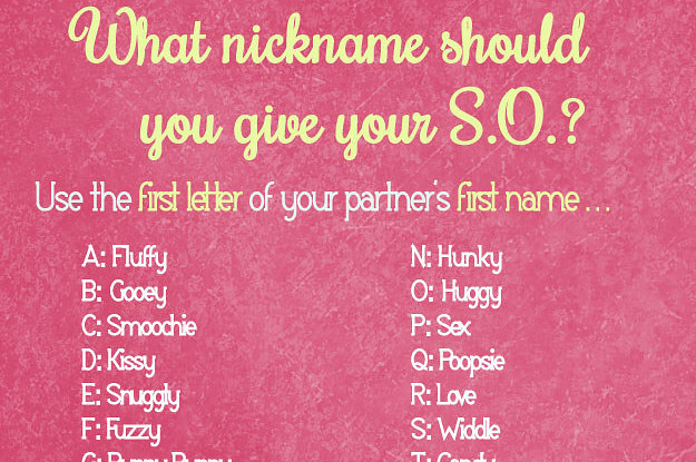 What Pet Name Should You Bestow Upon Your Significant Other 