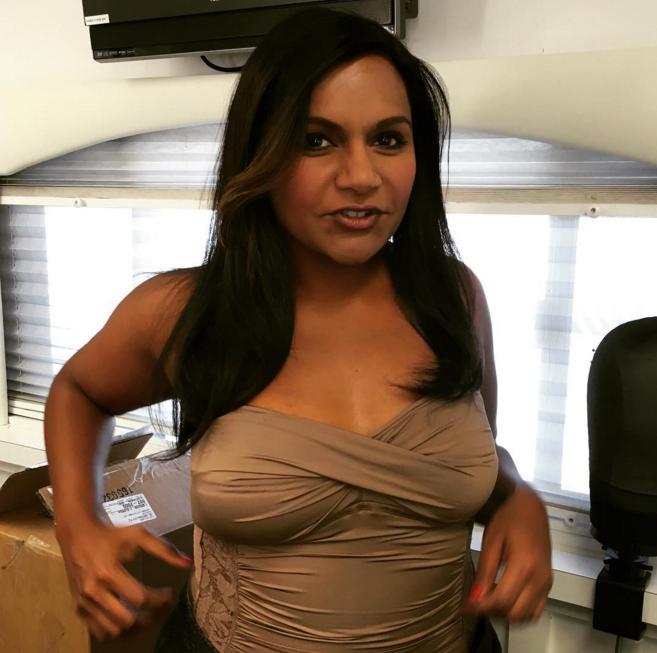 Mindy Kaling prepared for a nude scene. 