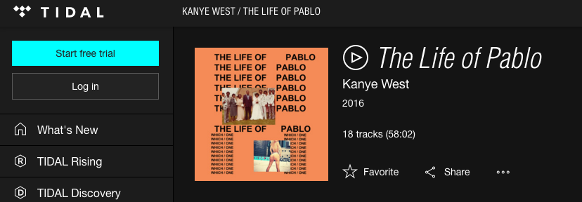 kanye life of pablo free listen