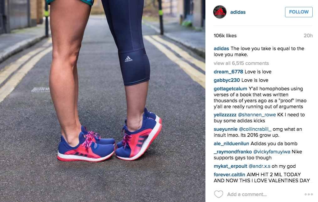 Adidas Just Perfectly Shut Down Homophobic Instagram Commenters