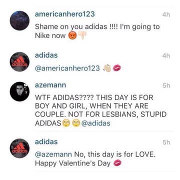 Instagram.com Shame On You Adidas Just Perfectly Shut Down Homophobic Instagram Commenters