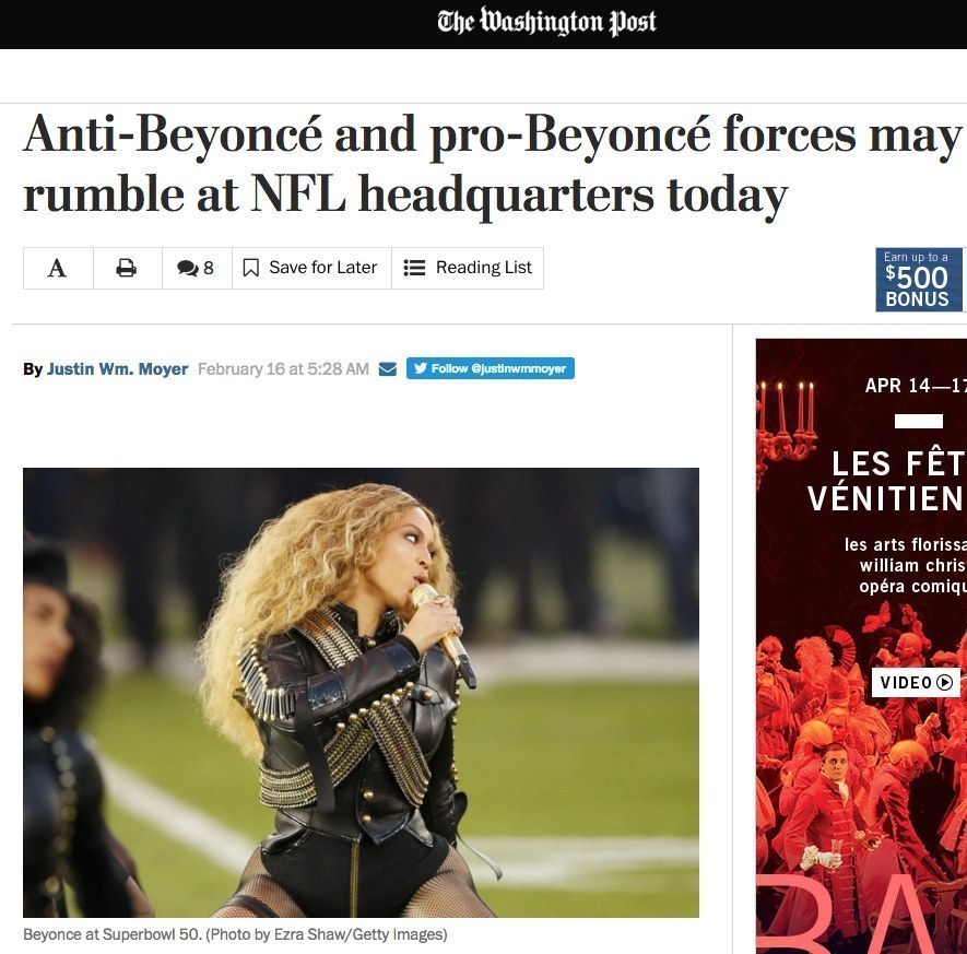 This Protest Against Beyoncé Over Her Halftime Show Was Sad AF