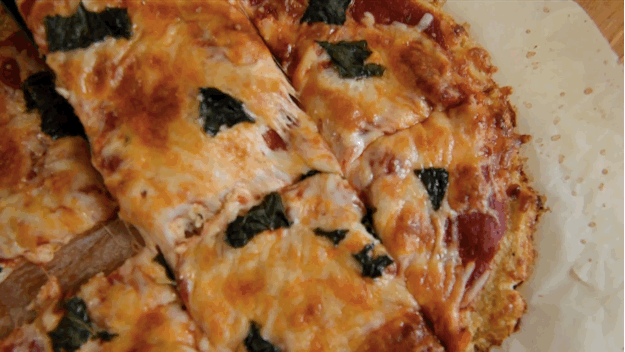 "I will never be the girl who says no to pizza or bread. Embracing it and not hating myself for it was the first step. Then I was able to find ways to satisfy those needs in a better way. For example, Cauliflower pizza crust pretty much satisfies my need for pizza. (I know, it doesn't sound believable but it's true!)"—Elyse Miller, Facebook