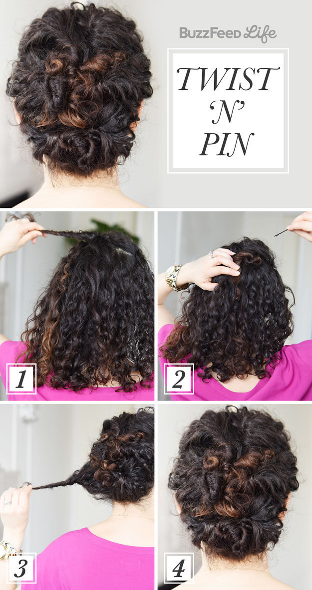 Pin your hair back into a deceptively easy updo.