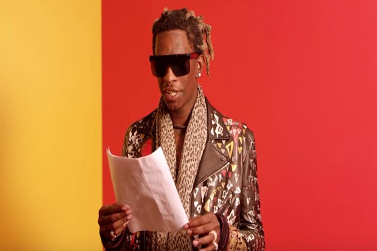 Young Thug Reading The Lyrics To His Song 