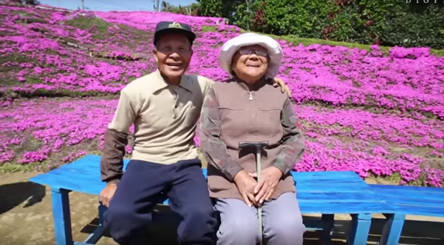 This is Toshiyuki Kurogi and Yasuko Kuroki. They are dairy farmers from Miyazaki Prefecture in Japan and have been married for 60 years.