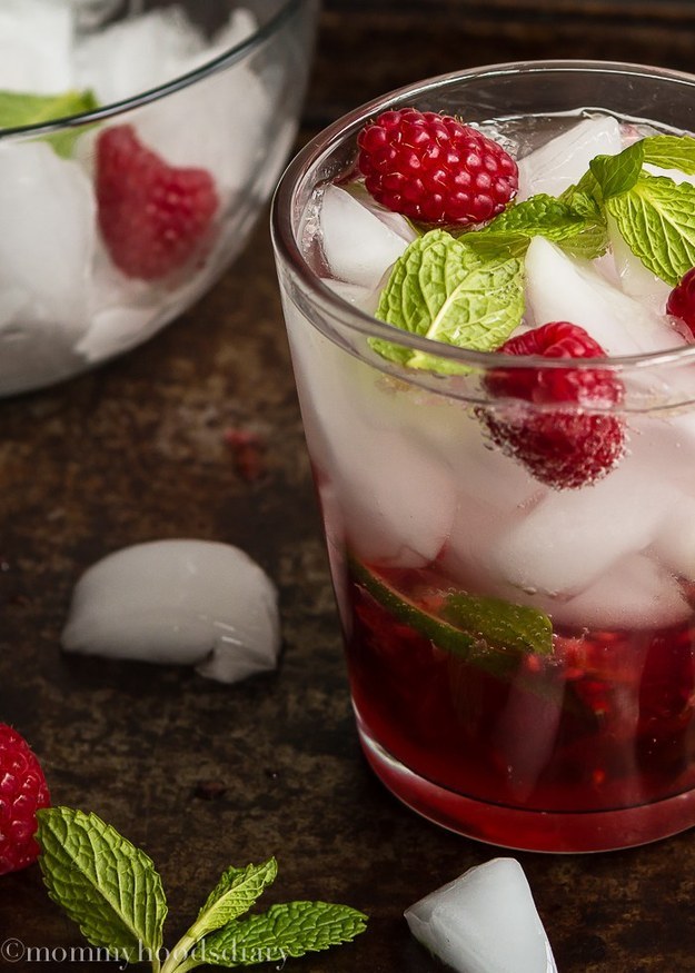 Raspberry Vodka Mojito