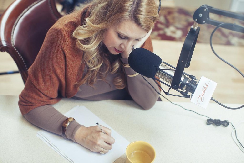 Woman Radio host. You’re not Listening. She listens to the radio
