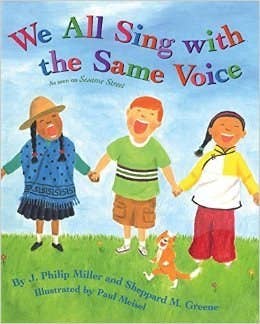 What It's About: This is a song book that connects kids around the world. The verses highlight differences between kids, illustrated on the pages of the book. The chorus brings all of these kids with many differences together, singing &quot;We all sing with the same voice. The same song. The same voice. We all sing with the same voice and we sing in harmony.&quot; Why It's Important: Not only will the music engage kids as young as three, but it also encourages global awareness and connection at a young age. Everyone is different and unique, and this book celebrates those differences while singing together as friends.