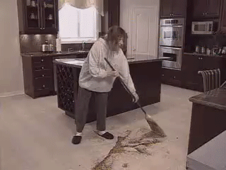 You can blitz the whole house and go to work feeling smug, knowing that you’ll be returning to a sparkling palace. Or just move the dirt around with a mop knowing that at least you’ve made an effort.