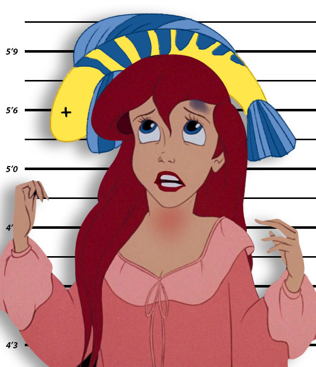 Once upon a time, a young girl was out boating when she was suddenly attacked by an airborne fish. She was knocked unconscious and had a dream that the fish ws her friend named Flounder. When she finally awoke, her voice was hoarse and her legs were weak. She never ate fish again.
