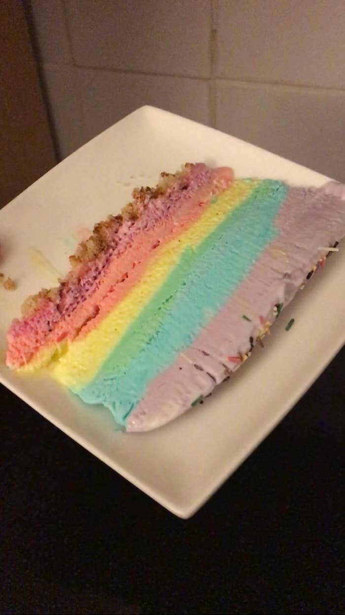 Voici Comme Faire Un Gateau Arc En Ciel Glace Facilement