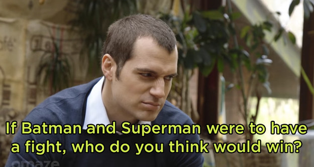 Watch Henry Cavill ask kids who would win in a fight between