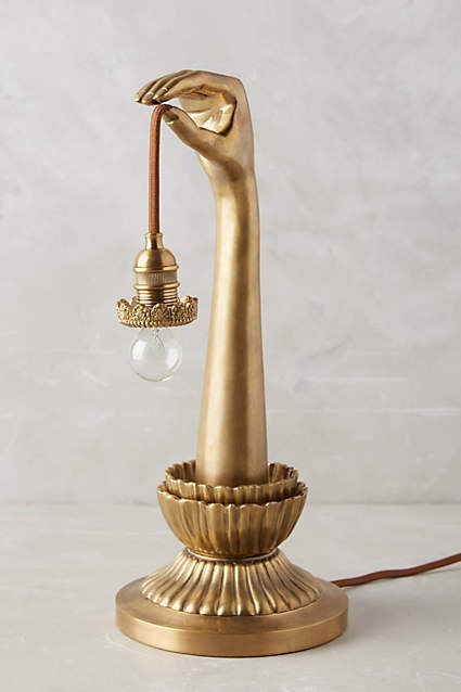Chelsea: This looks like a spooky golden ghost hand to light the way.Joanna: Light the way to... hell?