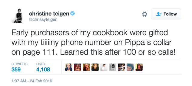 Chrissy Teigen S New Book Accidentally Had Her Phone Number In It
