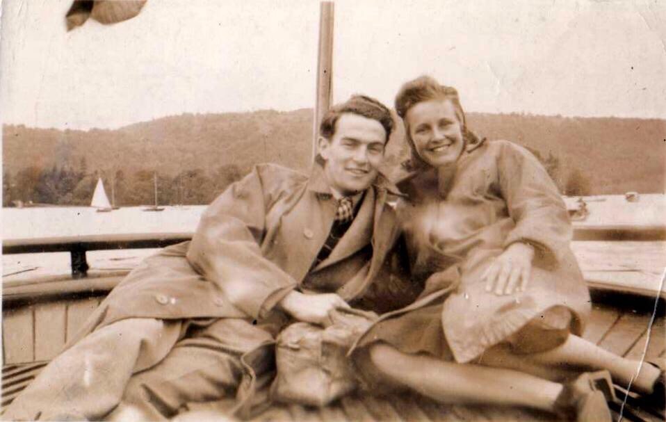 A couple in an old photograph from years ago