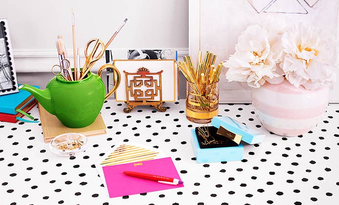 21 Kate Spade-Inspired Desk Accessories That Are Less Than $20 - Kate Spade decor is LITERALLY everything for an office supply aficionado.