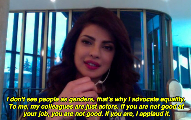 Her movie Jai Gangaajal has a predominantly male cast so I asked her what that experience was like.