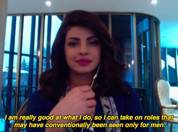 Her three ongoing roles are a badass cop in Jai Gangaajal, a villain in the Baywatch movie (a role originally written for a male actor), and an FBI trainee and suspected terrorist in Quantico.