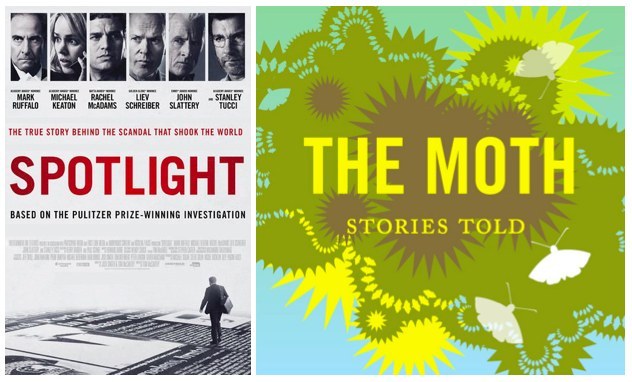 f the smooth arc of a well-told story, especially one based-on-real-events like in Spotlight, is your kind of thing, The Moth is the podcast for you. In each episode, people tell their most personal stories to a live audience: some are light and hilarious; some are sad and unsettling; some, like the story told by Ed Ganavgar—who survived a stabbing only to get injured in a car accident, and then had to endure speaking at his attacker’s trial—are both. Anyone who appreciates good journalism and an unexpectedly touching human interest feature will love the stories they hear here, including a Mormon’s attempt at dating an atheist, a mother discovering her daughter's autism, and a teenage boy dealing with oral surgery and headgear. Suggestion: Blue Men, Psychopaths and a Bad Date