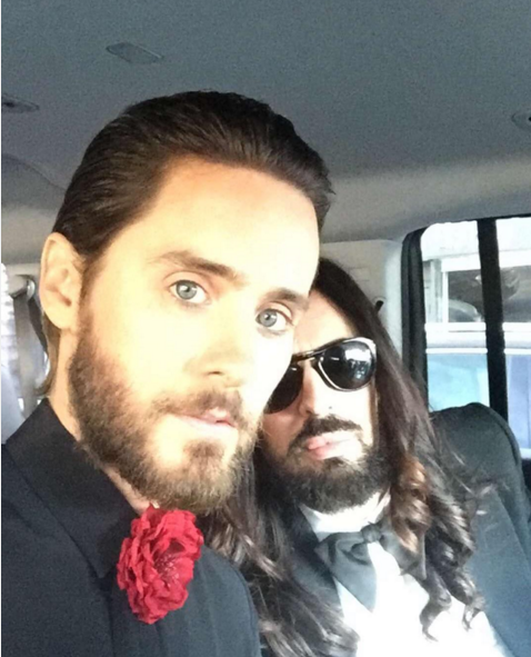 Jared Leto posed with his buddy Alessandro Michele.
