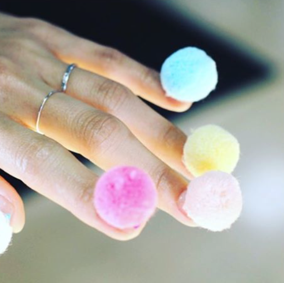 Pom-pom nails are the cutest nail art trend you can DIY -  HelloGigglesHelloGiggles