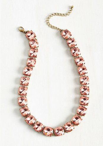 This sparkly short necklace that's perfect for plunge neck tops or dresses.