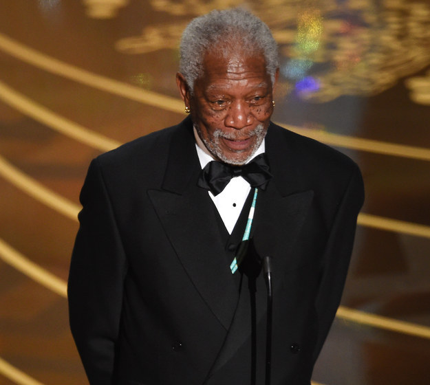 Morgan Freeman presented the award for Best Picture last night at the 88th Academy Awards. He looked regal and perfect, per usual.
