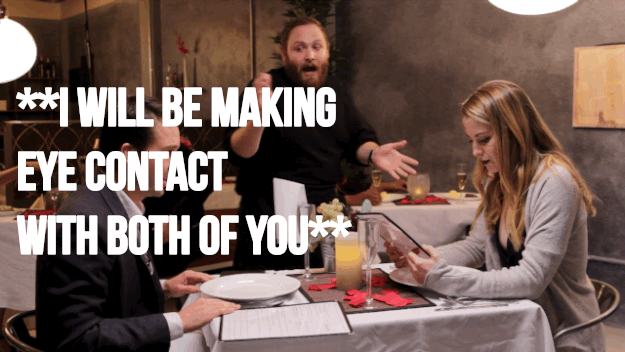 Eye contact gets that 20%, baby.