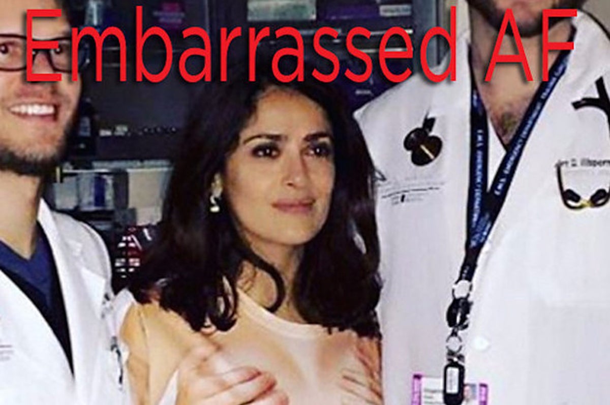 1200px x 797px - Salma Hayek Had To Go To The ER In An Embarrassing T-Shirt