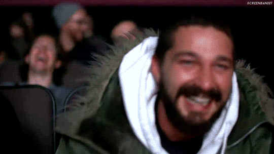 Having a good time Shia.