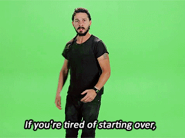 Stop giving up.