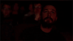 Eating popcorn Shia.