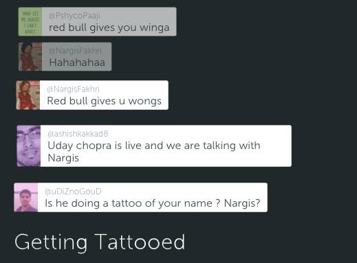 Nargis Fakhri Accidentally Hijacked Uday Chopra S Live Stream Of Himself Getting A Tattoo Page with 31 different design / font styles for the name alisa. nargis fakhri accidentally hijacked