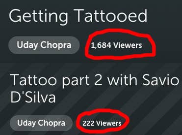 Nargis Fakhri Accidentally Hijacked Uday Chopra S Live Stream Of Himself Getting A Tattoo