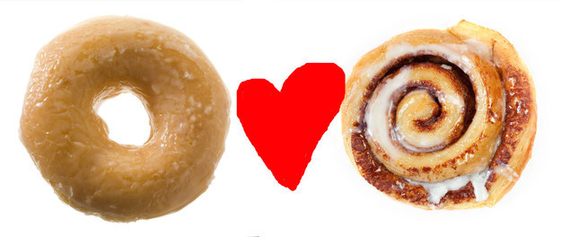 And when a cinnamon roll and a glazed doughnut love each other very much...