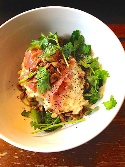 Inspired by Sookie's life-saving ~magic risotto~. Recipe here.