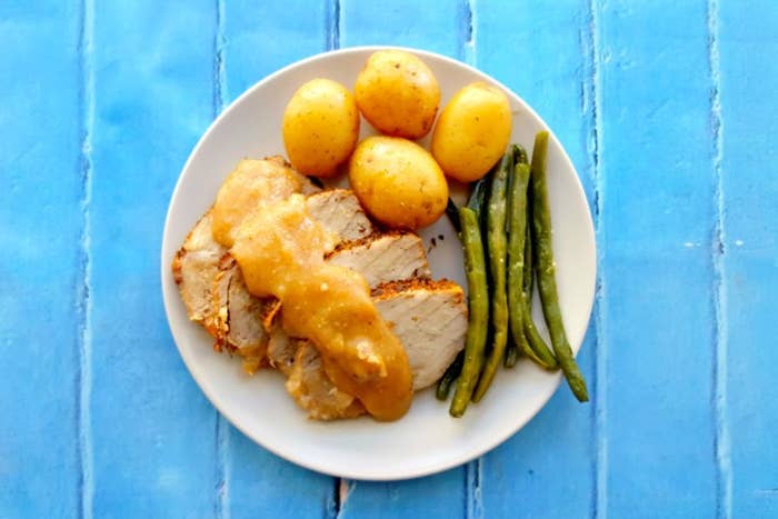 Milk-braised pork loin