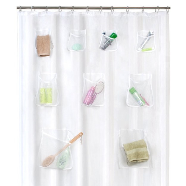 A Shower Curtain with POCKETS