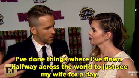 When Ryan Reynolds flew halfway across the world to see Blake Lively, and you can't even get your Tinder date from last week to text back.