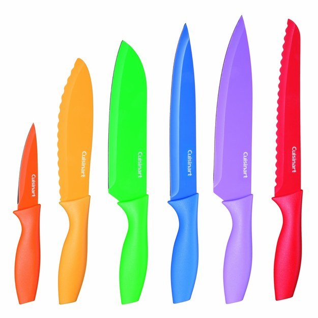 This bright knife set.