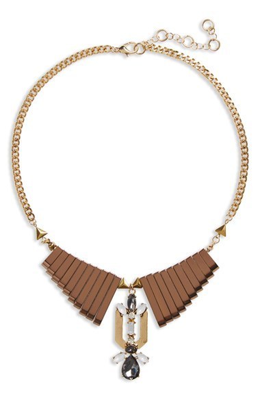 This fringe collar necklace that would go perfectly with a plunge neck dress.
