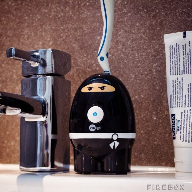 This daring ninja toothbrush sanitizer.