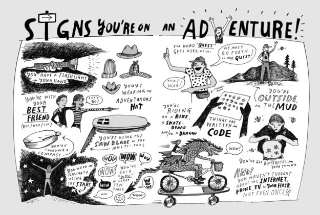 In addition to short history lessons and encouraging anecdotes about the author's experiences, The Gutsy Girl also includes lots of fun drawings and designs.