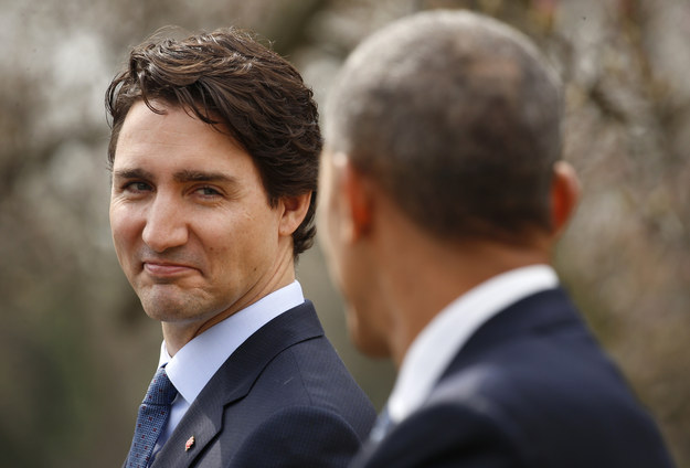 "I can't wait for our private meeting later," Trudeau thought to himself, probably, as he gave Obama that knowing look.