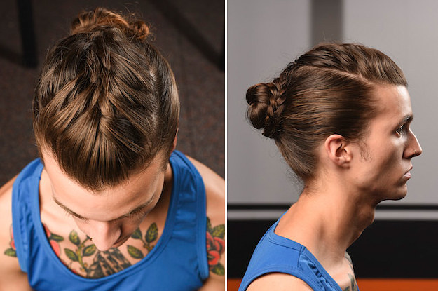 Fabulous French Braided Bun Updo On Natural Hair