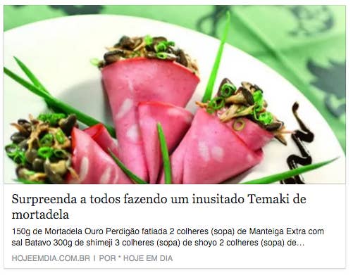 E junto com a imagem tinha a receita completa de como produzir essa iguaria.