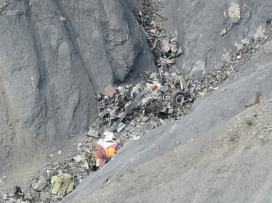 Debris at the crash site.