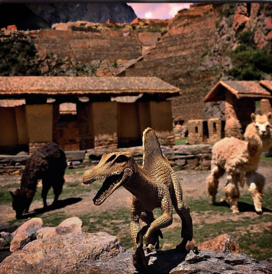 現代にも恐竜が 絶景に現れた巨大な生き物たちのインスタ